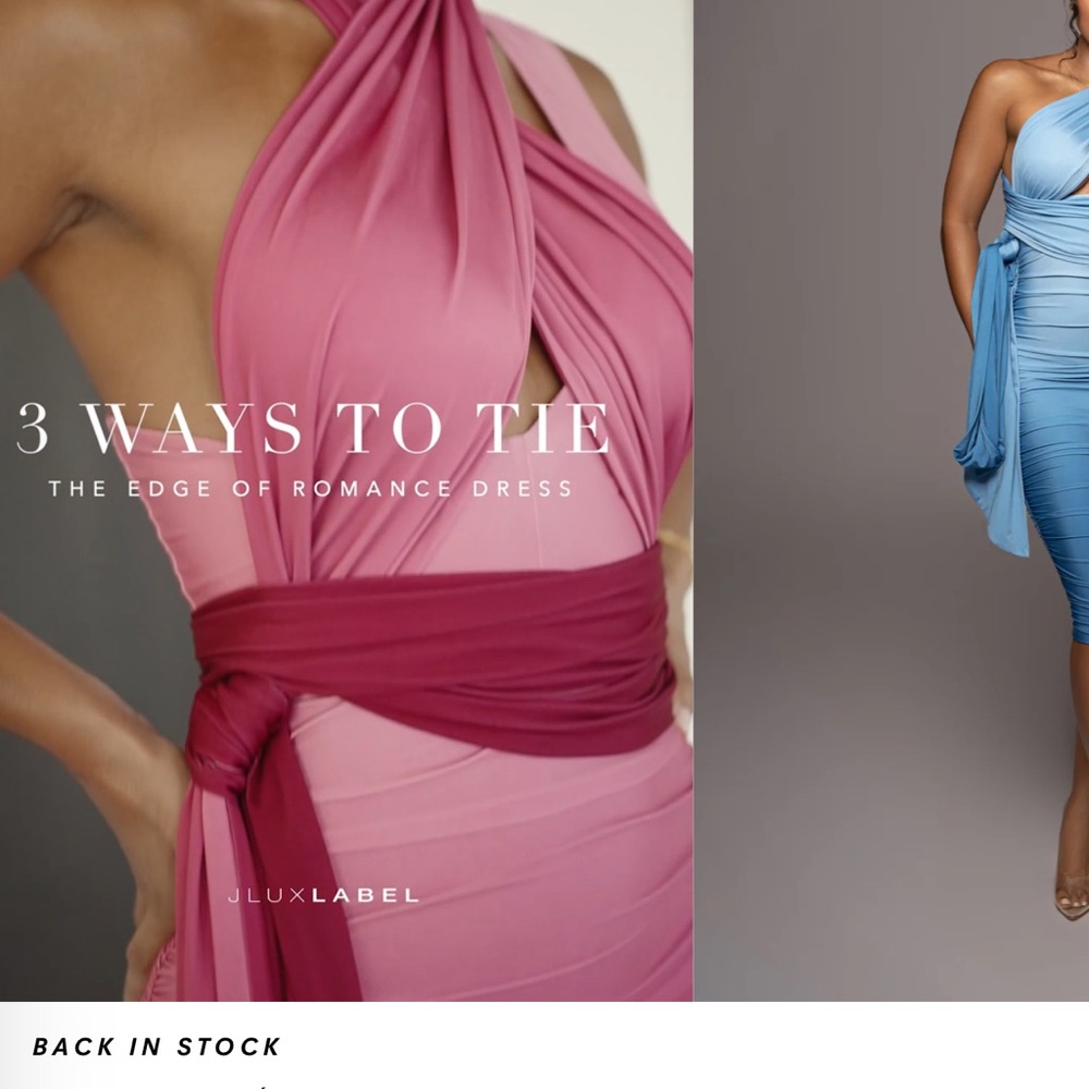 Blue JLuxLabel wrap dress